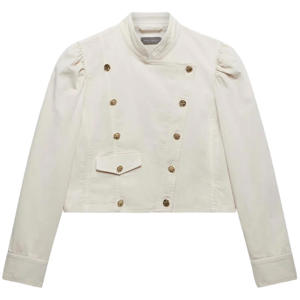 Mint Velvet Cream Puff Sleeve Military Jacket